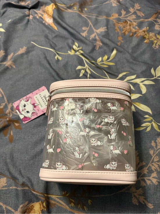 Primark Handbags - Primark Pink & Clear Cat Print Cosmetic Bag